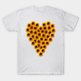 Heart of Sunflowers for Mothers Day T-Shirt
